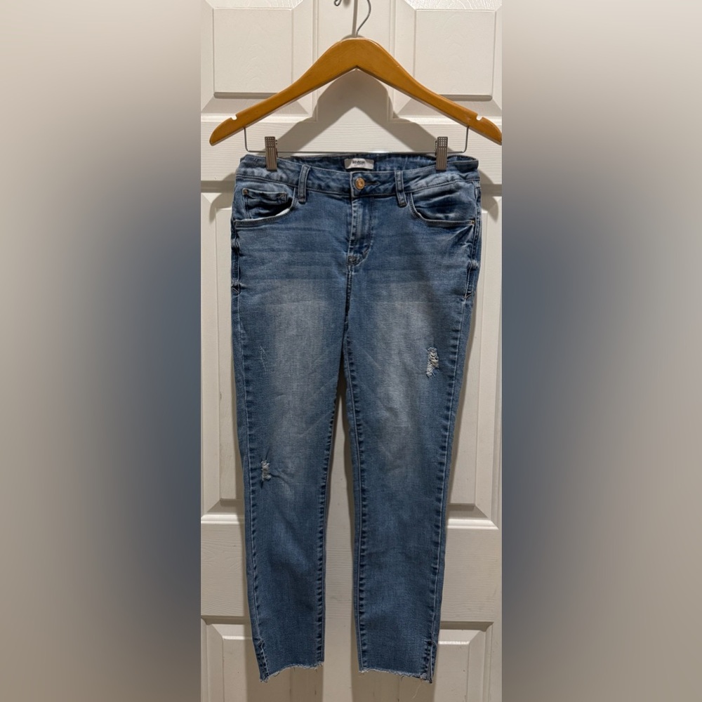 Kensie Light Blue Distressed Skinny Jeans